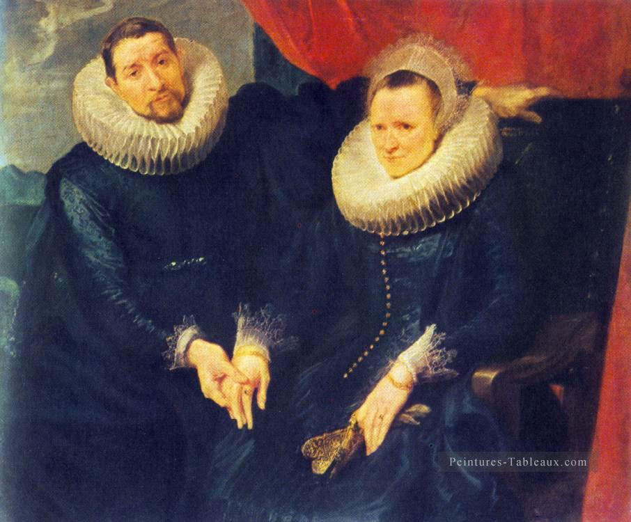 Portrait d’un couple marié Baroque peintre de cour Anthony van Dyck Peintures à l'huile